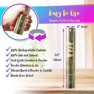 2 boy Gender reveal confetti and powder cannon